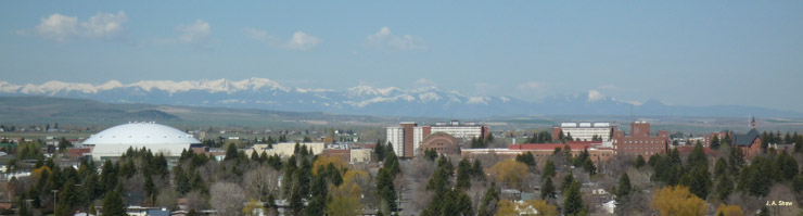 campus with mountains